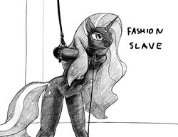 1girls anthro armbinder bondage bound breasts collar equid equine female female_only friendship_is_magic furry genitals horn mammal monochrome my_little_pony my_little_pony_(idw) nightmare_rarity nude pupils pussy rarity_(mlp) sketch slit_pupils solo unicorn warskunk_(artist)