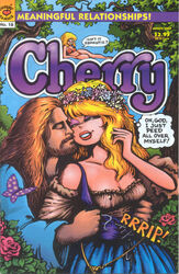 1990s 1994 1boy 1boy1girl 1girls beard blonde_hair breasts brown_hair butterfly cherry_poptart cherry_poptart_(comic) comic comic_cover corset dialogue dress fantasy female flower_crown flowers_in_hair forest implied_sex larry_welz long_hair_male medival nipples_visible_through_clothing ripping_clothing ripping_corset rose_(flower) rosebush seductive straight_hair