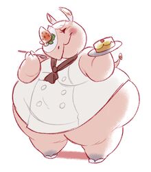 animal_crossing chubby female food merengue_(animal_crossing) nintendo rhinoceros thick_thighs unknown_artist video_games wide_hips