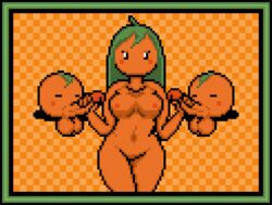 1girls animated anthro completely_nude completely_nude_female female gif green_hair handjob naked naked_female nude nude_female orange_(fruit) orange_penis orange_skin orangejuicemann pixel_art