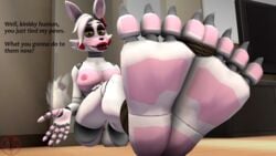 3d anus claws feet female female_only five_nights_at_freddy's five_nights_at_freddy's_2 foot_fetish foot_focus genitals mangle_(fnaf) pussy soles source_filmmaker toe_claws toes unskilledude535