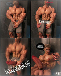 3d7fantasy 3d_(artwork) abs biceps comic cum cum_on_body cum_on_self cumming cumshot flexing gay gay_sex growing growth growth_sequence growthcomics human hyper hyper_balls hyper_genitalia hyper_muscles hyper_penis hyper_testicles male male_focus male_only muscle muscles muscular muscular_arms muscular_back muscular_legs muscular_male muscular_thighs nipples pecs penis sweating_profusely sweaty sweaty_body text