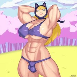 abs adventure_time areolae big_breasts breasts erect_nipples futa_only futanari large_breasts magnetus muscles muscular muscular_futanari solo susan_strong