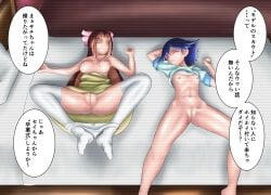 2girls jen multiple_girls sachi sen shi-era summer yu-gi-oh! yu-gi-oh!_zexal