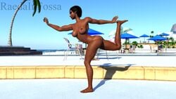 16:9 3d 3d_(artwork) 4k absurd_res alternate_version_at_source areolae ass ass blender blizzard_entertainment breasts closed_eyes dark-skinned_female dark_skin erect_nipples female female_focus female_only fit fit_female muscular muscular_female nipples nude nude_female outdoors outside overwatch pharah pool poolside raedainfossa solo solo_female solo_focus stretching sweat sweatdrop sweaty sweaty_breasts tanline tanlines video_games yoga