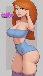 alternate_breast_size armpits ass big_breasts bubble_butt cleavage college college_student curvaceous curvy curvy_figure disney fat_ass female female_focus female_only female_protagonist ginger ginger_hair green_eyes half-closed_eyes hourglass_figure huge_ass huge_breasts kim_possible kimberly_ann_possible large_ass large_breasts looking_at_viewer no_eyewear phat_smash red_hair seductive seductive_eyes seductive_look seductive_smile skimpy skimpy_clothes smile solo solo_female solo_focus squish thick_ass thick_lips thick_thighs toned toned_female voluptuous wide_hips