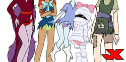 5girls anthro cub elsa_frankenteen frankenstein hanna-barbera jk multiple_girls panties phantasma_phantom pussy scooby-doo scooby-doo_and_the_ghoul_school sibella_dracula tanis_mummy winnie_werewolf