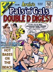 3girls alias_the_rat archie_andrews archie_comics betty_cooper black_hair blonde_hair casual comic_cover dilton_doiley female human multiple_girls nude pale_skin public