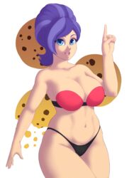 1girls abstract_background big_breasts bikini breasts cleavage cookie_crumbles_(mlp) female friendship_is_magic hasbro hi_res highres human humanized milf my_little_pony navel solo solo_female souladdicted swimwear thick thick_thighs thong wide_hips