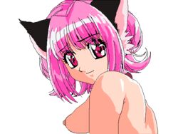 breasts cat_ears furry ichigo_momomiya pink_hair tokyo_mew_mew