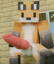 canid canine canine_penis fox furry hyper_balls hyper_penis male male_only minecraft minecraft_youtubers seapeekay unfoe363