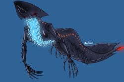 anthro fangs female fins large_mouth monster multi_eye phantomas(artist) shadow_leviathan_(subnautica) subnautica subnautica_below_zero