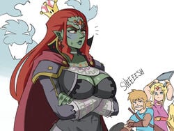 2020s 2021 big_breasts blonde_hair blush bowser breasts breath_of_the_wild champion's_tunic cleavage dark_skin female ganda ganondorf ganondorf_(ocarina_of_time) ganonette genderswap_(mtf) gerudo green_skin hylian link link_(breath_of_the_wild) male mario_(series) meme new_super_mario_bros._u_deluxe pale_skin pointy_ears princess_zelda queen red_hair rule_63 steel_chair super_crown super_mario_bros. super_smash_bros. super_smash_bros._ultimate tagme the_legend_of_zelda tinafate1 twilight_princess zelda_(a_link_between_worlds)