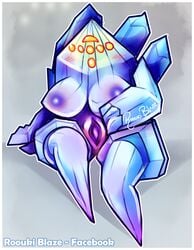 anthro ass big_breasts facebook giantess humanized ice_cream iceman idkwhatimdoing legendary_pokémon legendary_pokemon object_character pokémon_(species) pokemon pokemon_oras pokemon_rse pussy_peek regice roouki thick_thighs thighhighs thighs wet wet_pussy