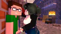 1boy 1boy1girl 1girls 3d big_breasts big_penis black_and_red_hair black_hair brown_hair clothed_male_clothed_female ellie_walls_(odysseyellie) erect_penis erection female glasses goth goth_girl handjob horny horny_female human humanoid ian_cringe_(iamcringe) late latelooking_at_another latesitoo latetona looking_at_partner male male/female mine-imator minecraft multicolored_hair nonude odysseyellie one_coi one_coin one_coin_crew one_coin_love_adventure outside ponytail red_eyes sdlg sex spiked_hairband tagme youtube youtube_hispanic