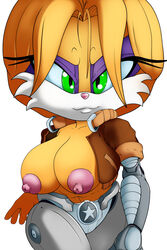 2:3 anthro archie_comics big_breasts breasts bunnie_rabbot clothed clothing cybernetics cyborg female hi_res lagomorph leporid machine mammal nipples rabbit raccoonshinobi solo sonic_(series) sonic_the_hedgehog_(archie) sonic_the_hedgehog_(comics) sonic_the_hedgehog_(series) wide_hips