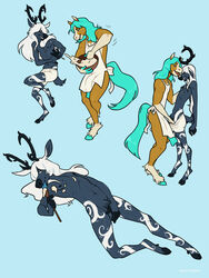 2021 2boys 5_fingers anthro antlers apron biped black_antlers black_hooves blue_background blue_tongue bowl boxers cervid clothing cutlery deer digitigrade duo equid equine fingers furry furry_only gay genitals green_hooves hair hi_res hooves horn horse horsecock kitchen_utensils licking licking_face male male/male male_only mammal naked_apron nipples no_humans nude penis playful simple_background softsorbet spoon standing tongue tools underwear underwear_pull white_apron white_hair wooden_spoon