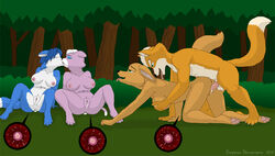 1boy 3girls all_fours anthro anthro_on_anthro blue_body blue_fur blue_hair breast_grab breasts canid canine cum cum_in_pussy cum_inside doggy_style domestic_cat duo duo_focus emperorstarscream erection fara_phoenix felid feline felis female fennec forest fox fox_mccloud from_behind fur furry genitals green_eyes group hand_on_breast impregnation internal katt_monroe kissing krystal male mammal multiple_girls nature nintendo nipples nude open_mouth outdoor_sex outdoors ovum penis plant pussy sex sperm_cell spread_legs star_fox straight testicles tree vaginal_penetration white_fur x-ray