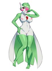 gardevoir green_hair nintendo pink_hair pokémon_(species) pokemon pokemon_(species) red_eyes rosetta