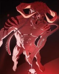 1boy abs ai_generated alien big_cock big_penis body_markings cock cum cum_drip cum_on_floor cumshot dabura_karaba dripping_cum erect_nipples erect_penis erection gay gay_male hard_nipples horned_humanoid horns humanoid jujutsu_kaisen jujutsu_kaisen_modulo male male_focus male_nipples male_only masturbation muscles muscular muscular_legs muscular_male naked nipples nude nude_male penis solo solo_focus solo_male tattoos viewed_from_above