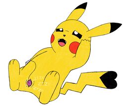 anonymouslizard anthro cleft_tail clitoris cosplay_pikachu female genitals half-closed_eyes looking_pleasured narrowed_eyes nintendo open_mouth pikachu pokémon_(species) pokemon pussy sex_toy sex_toy_in_pussy solo tongue vibrator vibrator_in_pussy video_games