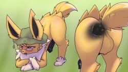 16:9 2024 4k absurd_res anal anal_penetration anal_x-ray animal_genitalia animal_penis ass_up balls black_penis bodily_fluids bucket_hat buttplug buttplug_in_ass buttplug_insertion buttplug_tail buttplug_vibrator canine_genitalia canine_penis chest_tuft clothing digital_drawing_(artwork) digital_media_(artwork) ear_scar eeveelution feral fur fur_tuft generation_1_pokemon genitals green_background green_clothing green_eyes green_hat green_headwear half-closed_eyes hat headgear headwear hi_res jolteon kavek_(artist) knot knotted_penis large_buttplug leg_markings looking_pleasured male male_feral male_only markings multiple_angles narrowed_eyes nintendo object_in_ass penetration penis pokemon pokemon_(species) quadruped rear_view saliva scar sex_toy sex_toy_in_ass sex_toy_insertion shaded simple_background socks_(marking) soft_shading solo three-quarter_view tuft vibrator white_body white_fur widescreen x-ray x-ray_view yellow_body yellow_fur