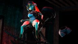 3d 3d_(artwork) alien alien_(franchise) beanie big_ass big_breasts crossover male_xenomorph meggy_spletzer monster orange_hair penis rape raped_by_monster raped_female scissoring sfm smg4 source_filmmaker thick_thighs worried xenomorph zero_gravity
