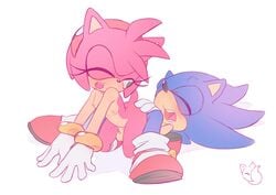 1boy 1girls amy_rose blue_fur blush breasts closed_eyes female green_eyes half-closed_eyes headband hedgehog male male/female male_penetrating_female naked nipples nude open_mouth penis pink_fur pussy_juice red_shoes reddishfox_(artist) sega sex small_breasts sonic_(series) sonic_the_hedgehog sonic_the_hedgehog_(series) tagme vaginal_penetration white_gloves