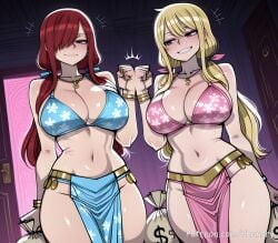 1female 1girl 1girls 2026 2girls absurdres aesthetic ai_generated anime anime_style bag beautiful beautiful_female beautiful_girl belly_dancer belly_dancer_outfit big_ass big_breasts bikini bikini_top_only bitch blonde-haired_female blonde_hair blue_bikini blurred_background blush blush_lines blushing blushing_female bracelet breasts bubble_ass bubble_butt cleavage collarbone comic comic_page comic_panel comic_strip cover_page curvy curvy_body curvy_female curvy_figure curvy_hips curvy_thighs cute cute_face digital_art digital_painting erza_scarlet exotic_dancer fairy_tail grin hair_over_one_eye hair_ribbon harem harem_girl harem_girls harem_outfit high_quality highres huge_breasts jewelry large_ass large_breasts line_art long_comic long_hair low_twintails lucy_heartfilia manga_style multiple_girls multiple_panels navel necklace patreon patreon_link patreon_logo patreon_username pelvic_curtain phanary pink_bikini purple_eyes red-haired_female red_hair ribbon sexy sexy_body sexy_female sexy_pose slut smile soft_shading solo_focus swimsuit teeth thick thighs twintails web_address
