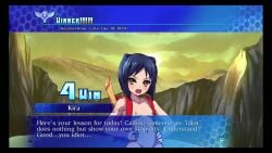 akaga_hirotaka animal_ears animated aq_interactive arcana_heart backpack backpack_only bag blue_hair breasts completely_nude female female_focus game_asset game_mod hands_on_own_hips kira_daidohji lake looking_at_viewer mod navel nipples nude official_art randoseru shiny_skin short_hair small_breasts solo sound tagme thighs third-party_edit video video_game_character voice_acted