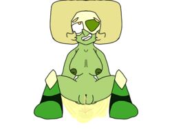 breasts cartoon_network desperation naked omorashi peeing peeing_self peridot_(gem) peridot_(steven_universe) pussy relief relieved squaridot_(steven_universe) steven_universe urine