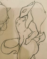 big_ass ecuatorian_2003 furry furry_female kindred kindred_(league_of_legends) league_of_legends sketch