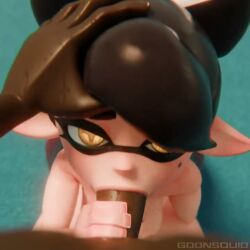 1:1 1boy 1girls 3d alternate_version_available animated beauty_mark big_penis blowjob callie_(mandalafurikake) callie_(splatoon) dark-skinned_male dark_skin fellatio goonsquid hand_on_head interracial light-skinned_female light_skin long_ears longer_than_10_seconds looking_at_viewer loop male_pov masturbating_during_fellatio masturbation medium_breasts mole_under_eye nude nude_female nude_male pov pov_eye_contact shorter_than_30_seconds sound splatoon video wo262_(3d_model_style)