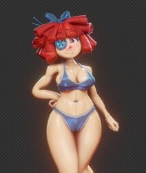 1girls 2026 3d_(artwork) areolae bikini bow button_belly_button button_eye cameltoe doll_girl dorfloor3 dotflare freckles freckles_on_face glitch_productions gooseworx hand_on_hip medium_breasts nipple_peek pussy ragatha ragatha_(beach_outfit) ragatha_(dorfloor3) ragatha_(tadc) ragatha_(the_amazing_digital_circus) ragdoll red-haired_female red_hair solo_female stitches stitches_on_face swimsuit swimwear tagme the_amazing_digital_circus triangle_nose wide_hips