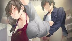 1080p 1boy 1girl 1girls animated bent_over big_breasts black_lace_panties bouncing_breasts breasts brown_hair clenched_teeth closed_eyes clothed clothed_sex cum cum_on_body cum_on_clothes cum_outside doggy_style female femsub from_behind game_cg huge_breasts human human_female human_male laced_panties large_breasts light-skinned_female male/female mature_female no_sound open_mouth panties penis sarah_(taiwan_love_story) sex sex_from_behind siupong standing_sex tagme taiwan_love_story taiwanese taiwanese_female thigh_sex thighjob thighs video video_games