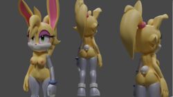 3d anthro archie_comics breasts bunnie_rabbot curvy_figure cybernetic_arm cybernetic_leg cybernetic_limb cybernetics eyeshadow female genitals green_eyes hi_res lagomorph leporid machine makeup mammal nude pussy rabbit rotalice2 solo sonic_(series) sonic_the_hedgehog_(archie) sonic_the_hedgehog_(comics) sonic_the_hedgehog_(series)