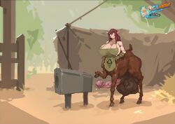 milk_flaker 2girls 1futa futa_on_female inside_balls cock_vore cum_digestion vore horsecock horsecock_futa horsecock_futanari centaur futataur digestion churning churning_balls 1futa2girls