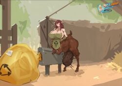 milk_flaker 2girls 1futa futa_on_female inside_balls cock_vore cum_digestion vore horsecock horsecock_futa horsecock_futanari centaur futataur digestion churning churning_balls 1futa2girls turned_to_cum
