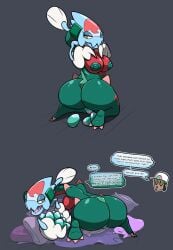 amber_eyes big_ditt_(chabble) blanket blue_body burnet_(pokemon) chabble curled_up ditto dracovish egg egg_laying fish fish_head green_body instincts laying_multiple_eggs markings markings_on_body nest nesting pillow pinned_down pokemon pokemon_(species) pokemon_focus professor_kukui red_body sharp_teeth spikes_(anatomy) talking talking_to_another talking_to_offscreen talking_to_partner