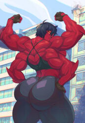1girls alien alien_girl ben_10 cartoon_network chaquetrix fat_ass fourarms mrdeathcat tagme tetramand