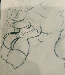 big_ass ecuatorian_2003 furry furry_female kindred kindred_(league_of_legends) league_of_legends sketch