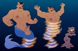 anthro aquatic bad_end bodily_fluids catfish commander_feral confusion cum cumshot disney ejaculation erection felid feline fish genital_fluids hanna-barbera hi_res male male/male mammal merfolk mursula_(artist) polyp split_form swat_kats the_little_mermaid_(1989) transformation