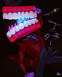 bluescreen bsod caine caine_(tadc) caine_(the_amazing_digital_circus) cum fireworks handjob precum the_amazing_digital_circus