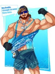 bara big_areola big_boobs big_pecs boomtawn bulge bulge_fondling bulge_through_clothing flexing fortnite fortnite:_battle_royale fortnite_(marvel_comics) gay looking_at_viewer male male_only marvel marvel_comics muscular muscular_arms muscular_male muscular_thighs pecs pov shorts slurp_juice solo_focus sweat sweatdrop talking_to_viewer tank_top tank_top_lift thor_(marvel) thor_odinsson_(fortnite)