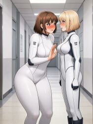 ai_generated annoyed annoyed_expression betrayal blonde_female blush brown-haired_female doggy_style dubcon dubious_consent femdom freudian_slip humping humping_ass instant_loss lesbian_sex lezdom naked naked_female oc orgasm pleasure_face pleasured sound surprise_sex tagme video yuri