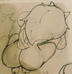 big_ass ecuatorian_2003 furry furry_female kindred kindred_(league_of_legends) league_of_legends sketch