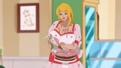 apron big_ass big_breasts blonde_hair discreenvision inusen lidia_(discreenvision) long_hair tagme the_secret_of_the_house