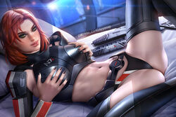 1girls 2d ass ayyasap bioware breast_armor breast_grab breasts commander_shepard female female_only femshep jane_shepard mass_effect medium_breasts navel solo thick_thighs thighs