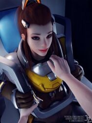 1girls armor brigitte female junkerz looking_at_viewer overwatch overwatch_2