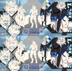 fluffy furry hi_res ice lazydez lylus magic magic_user male model_sheet muscular nwa0f refrence solo